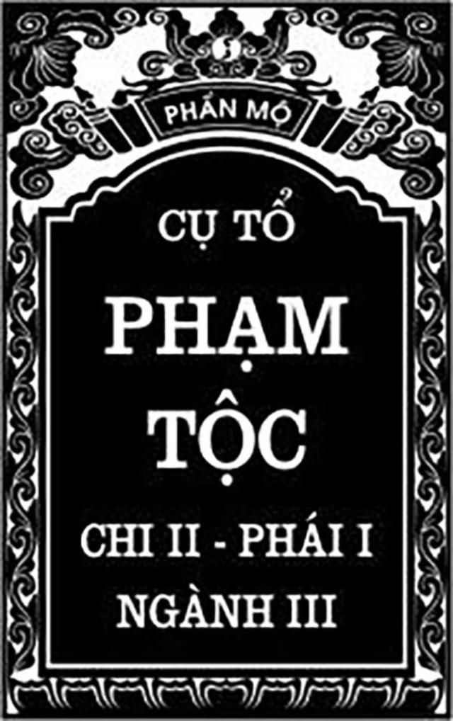 Mẫu bia mộ corel ghi rõ chi, phái, ngành