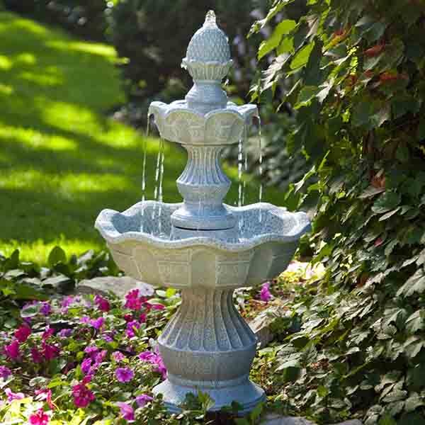 Đài phun nước sân vườn điêu khắc hoa sen