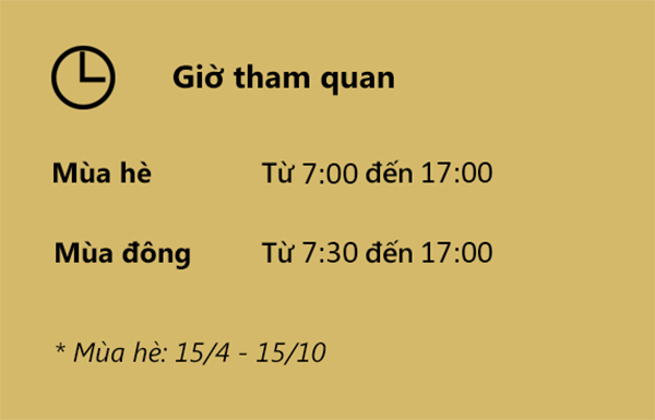 Bảng giờ tham quan cố đô Lam Kinh