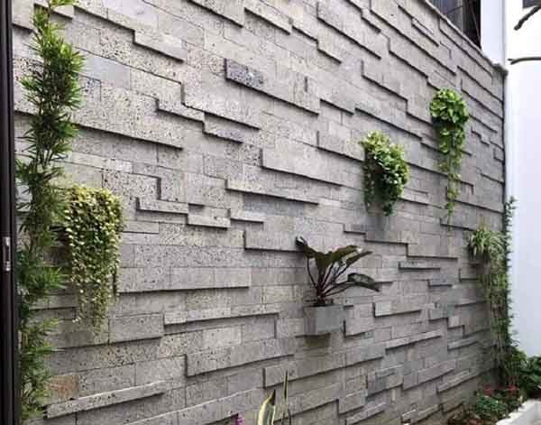 Đá ốp tường sân vườn tăng tính thẩm mỹ cho không gian