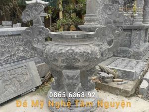 Lư hương đá tai mây tuyệt đẹp cho khu lăng mộ DTN-LH005