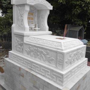 Mộ đá trắng mái vòm hoa văn tại Nam Định DTN-MDT002