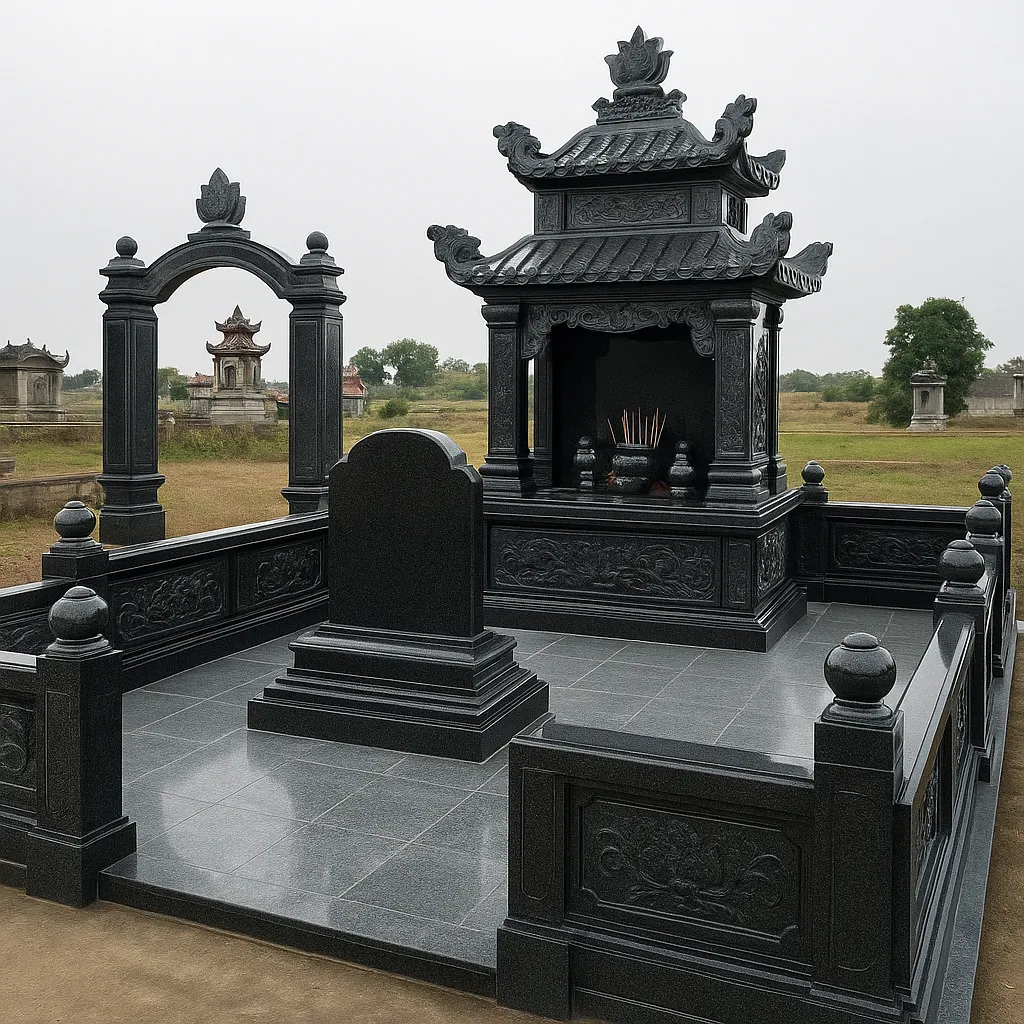 Đá hoa Cương hay được sử dụng ở khu lăng mộ nhỏ