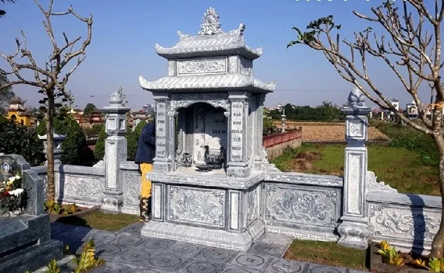 Kích thước lăng thờ đá đơn chuẩn lỗ ban mang đến vận khí tốt cho gia đình, gia tộc