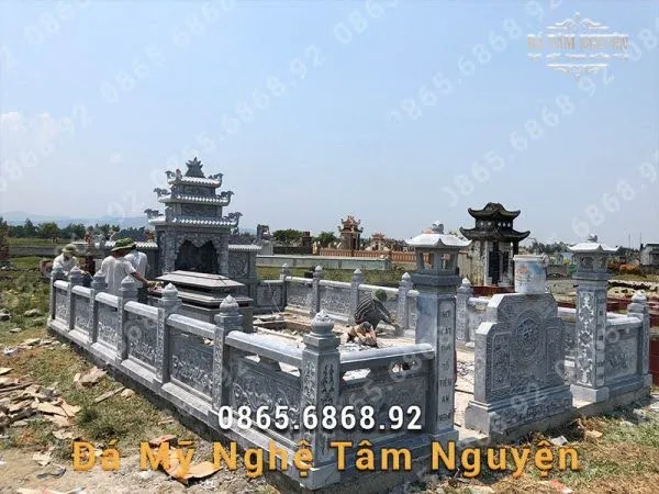 Công trình lăng mộ đá được Đá Tâm Nguyện thi công